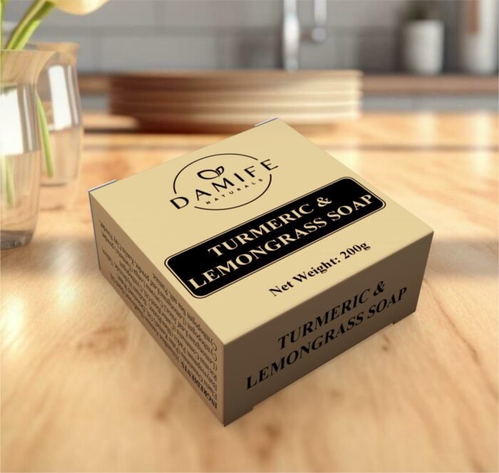 TURMERIC + LEMONGRASS NATURAL BAR SOAP - Image 1